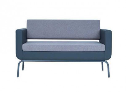 Gray Upholstered Sofa Designer 3-Seater Faux Leather 3-Seater Couch Modern New